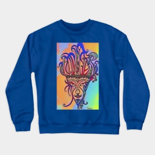 Venetian Mask Drawing Crewneck Sweatshirt